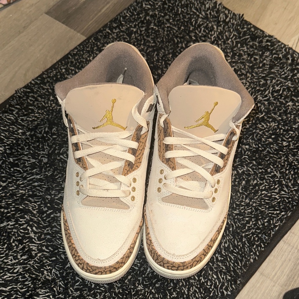 Jordan Men's White and Brown Sneakers